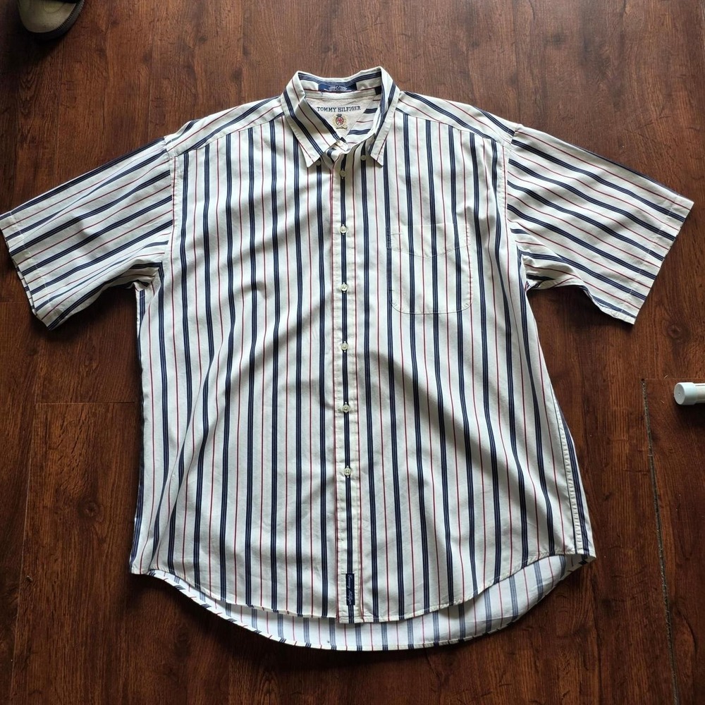 vintage 90s Tommy Hilfiger striped button up shirt